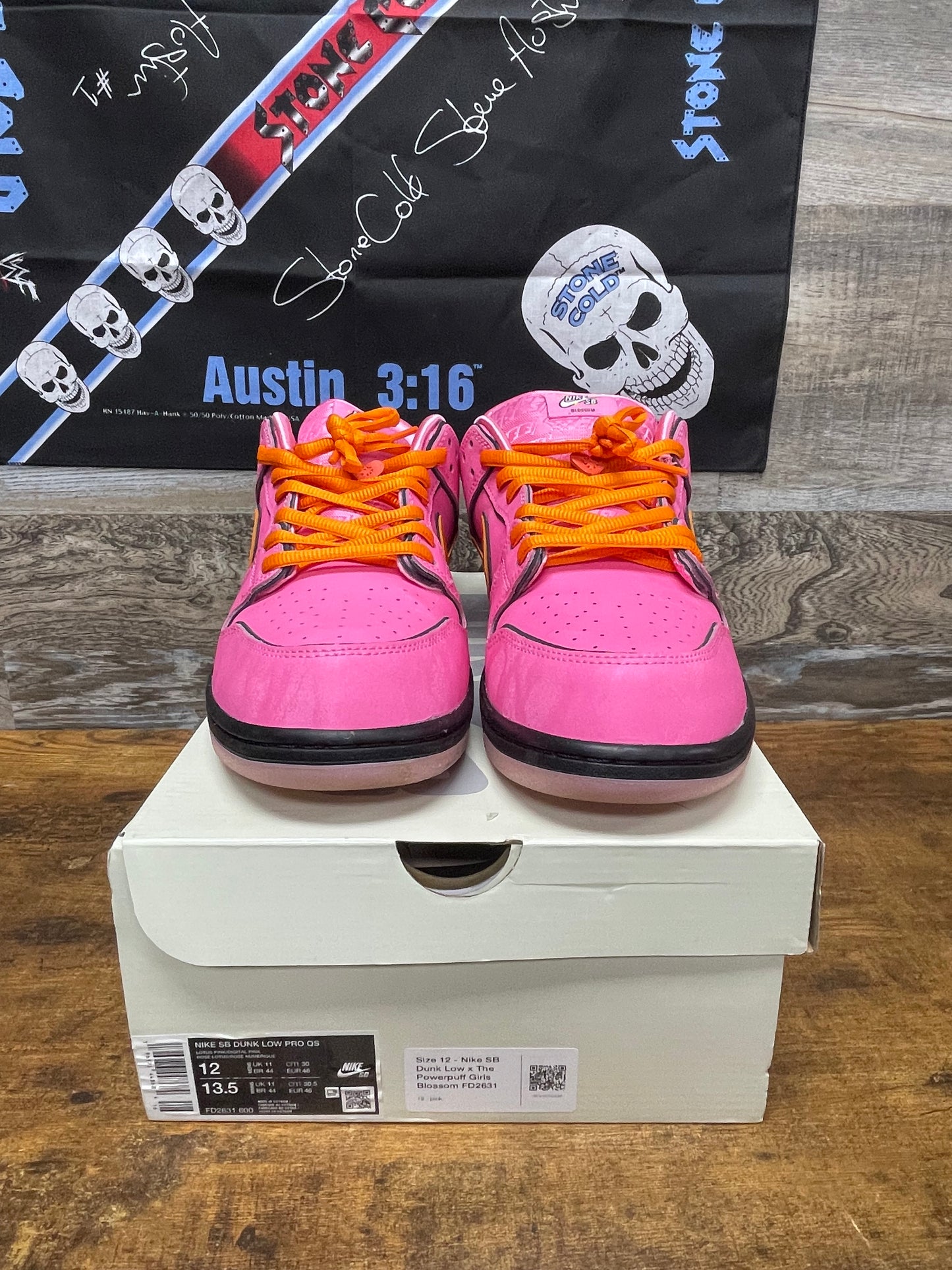 Nike Dunk Low SB Powerpuff Girls Pink Blossom Size 12