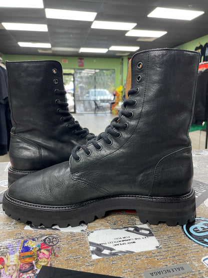 42/9 - Maison Margiela Black Army Lace Up Boots