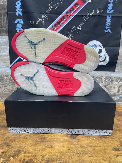 12 - Air Jordan 5 Retro Fire Red (Black Tongue)