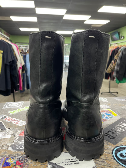 42/9 - Maison Margiela Black Army Lace Up Boots