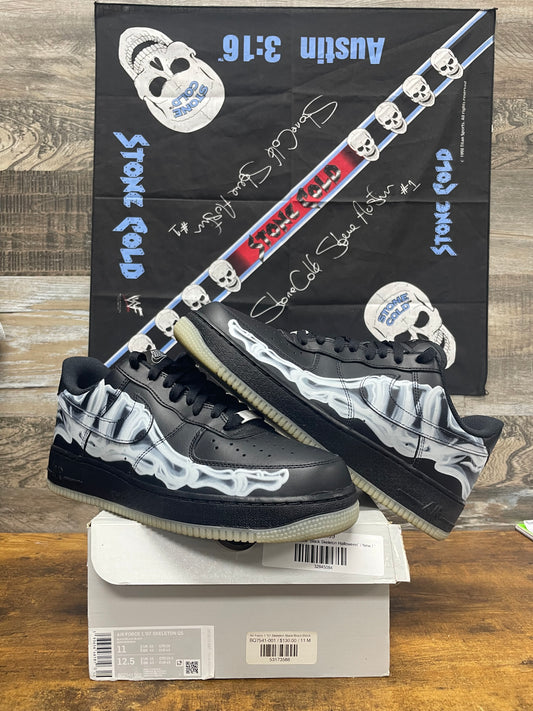 11 - Nike Air Force 1 '07 QS "Black Skeleton" sneakers