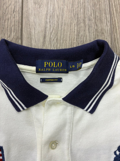 L - Polo ralph Lauren USA Black Stripe