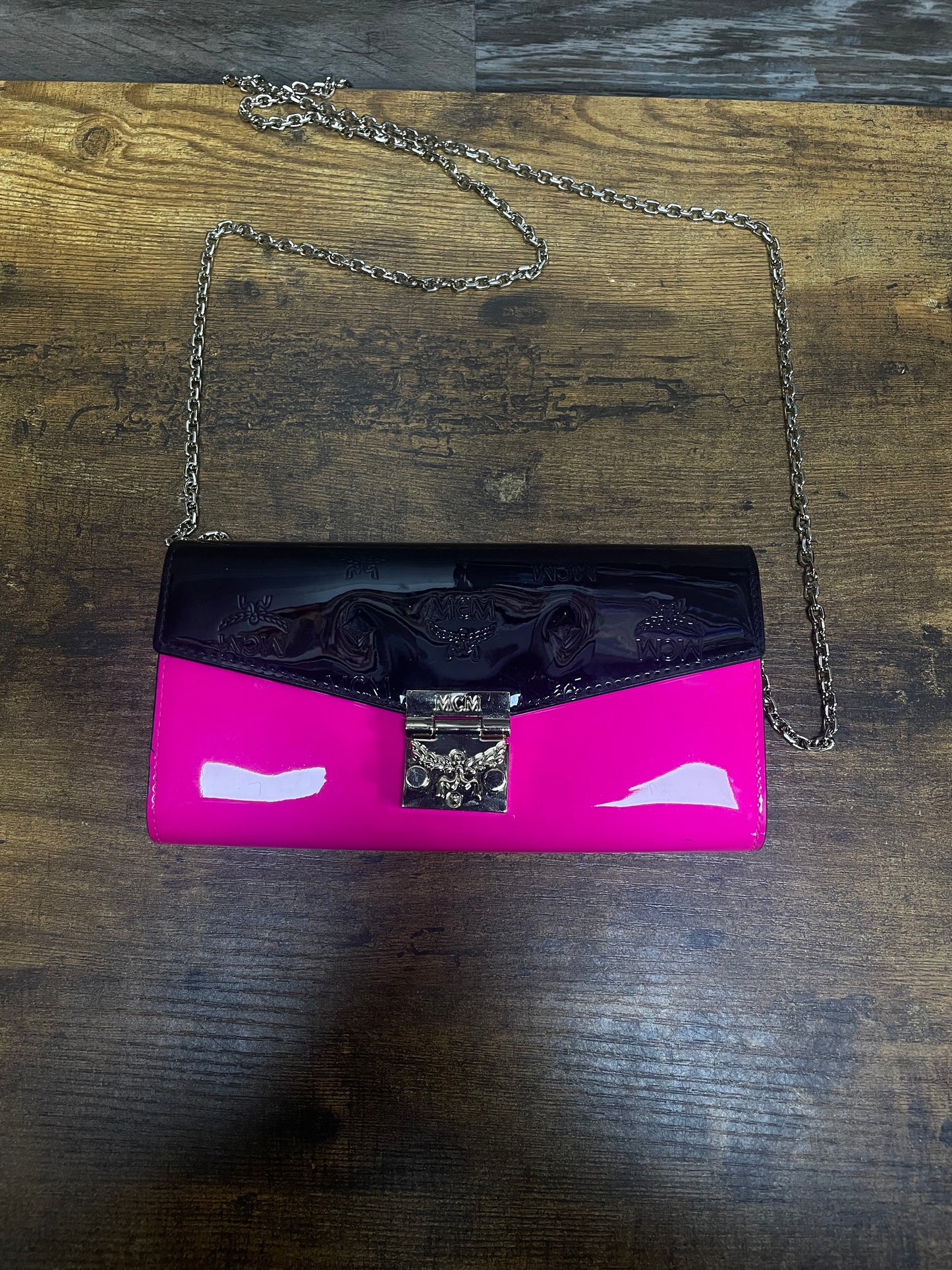 OS - MCM patent leather colorblock Patricia