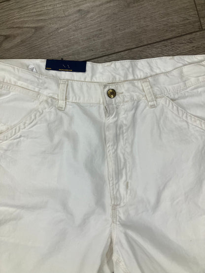 Polo Ralph Lauren White Carpenter Cut Up Shorts 35