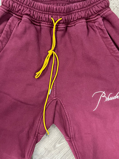 S - Rhude Maroon sweatpants