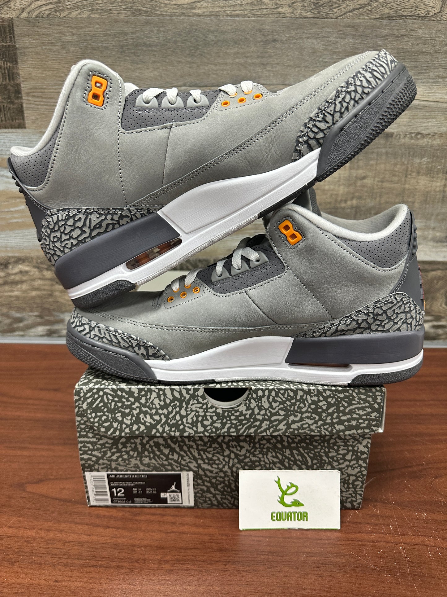 Jordan 3 Cool Grey Size 12