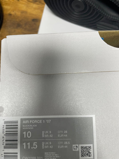 Nike Air Force 1 ‘07 Black’ 10