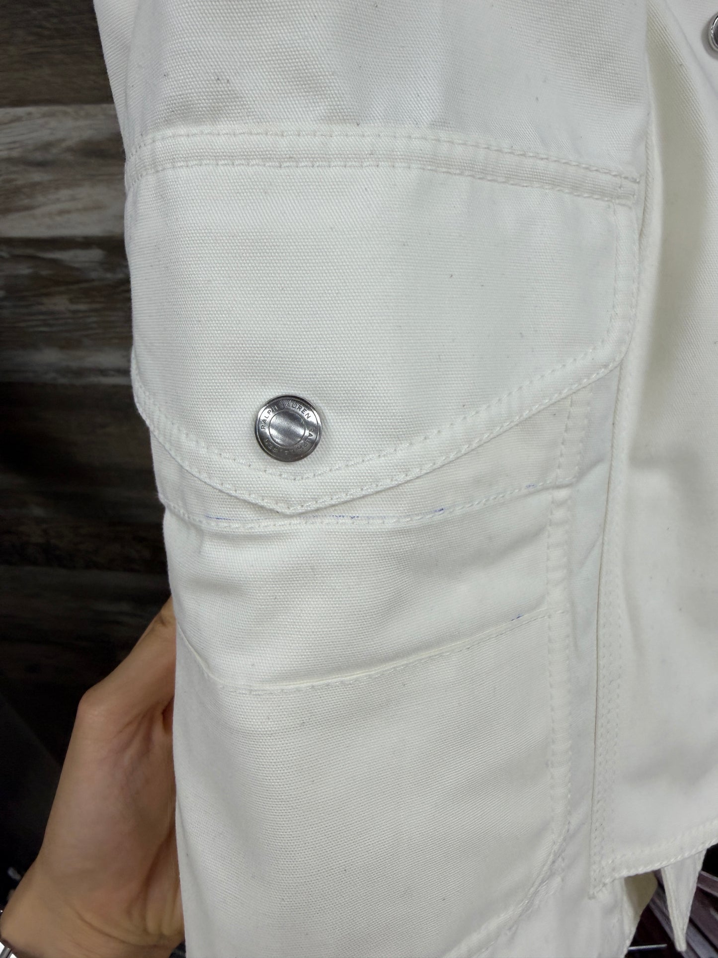 M - Ralph Lauren Purple Label Fireman Clasp White Jacket