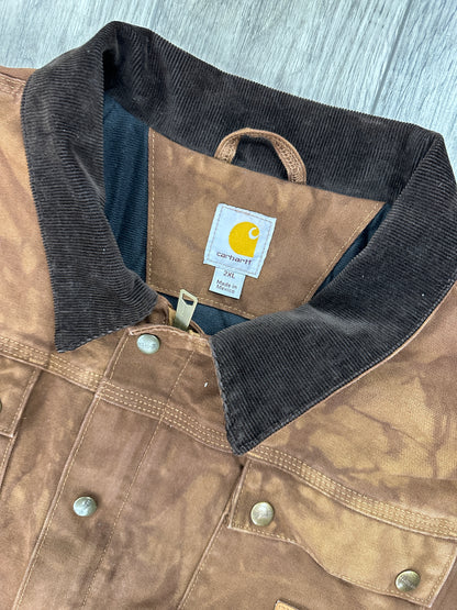 Carhartt Work Jacket Brown Size 2XL