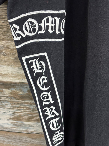 Chrome hearts t bar vertical logo tee shirt Large