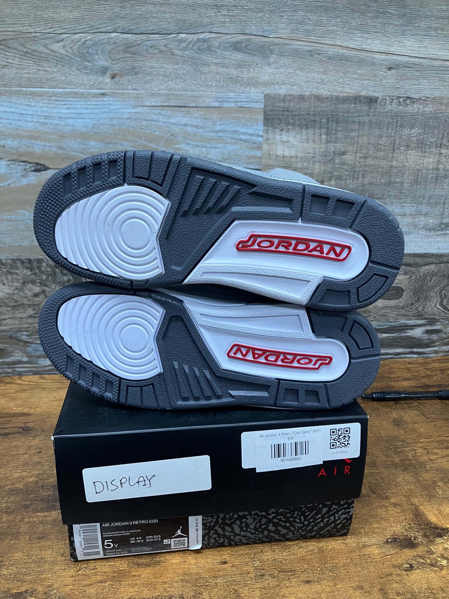 Jordan 3 Cool Grey Size 5y