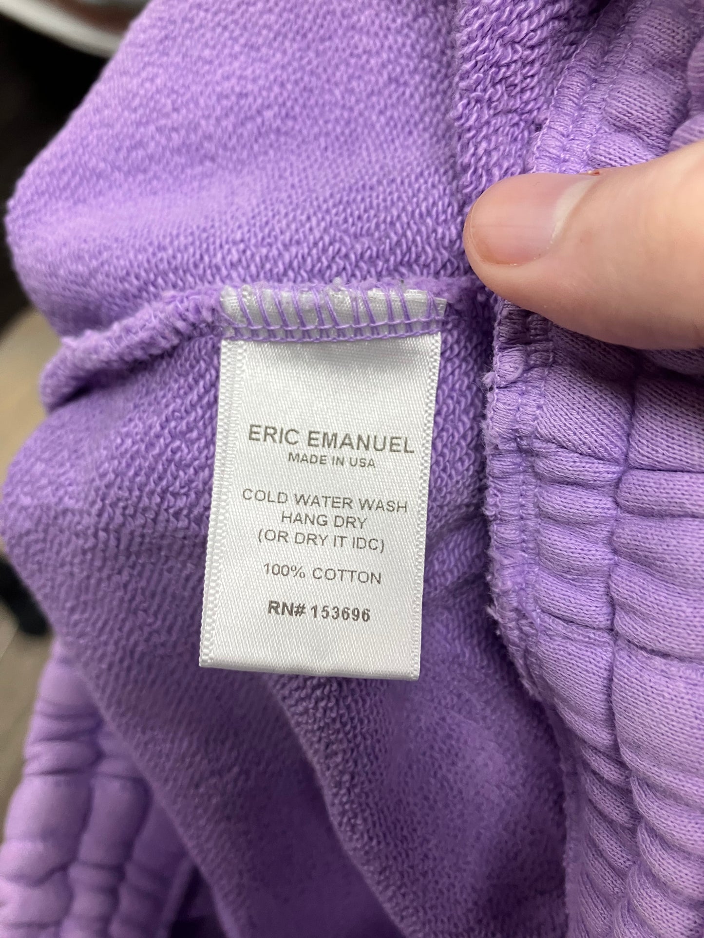 Eric Emmanuel Sweatpants Lavender Size Medium