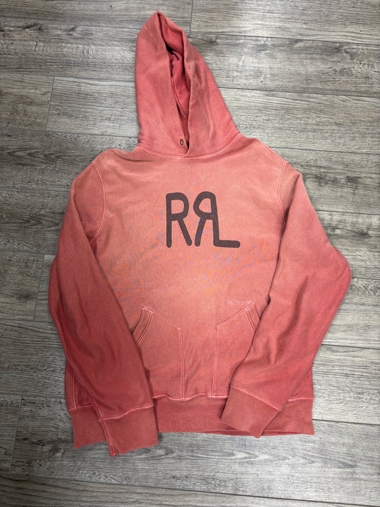 L- RRL Faded red double pocket hoodie
