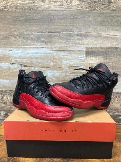 5.5y-Air Jordan 12 Black/Varsity Red ‘Flu Game’ 2016