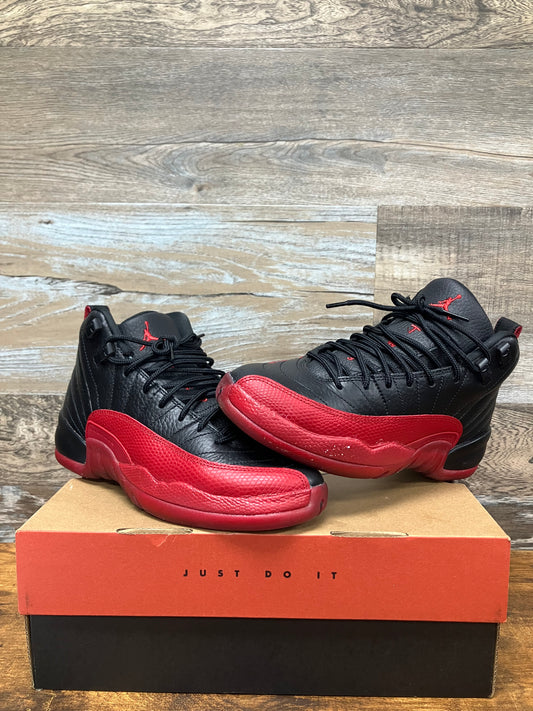 5.5y-Air Jordan 12 Black/Varsity Red ‘Flu Game’ 2016