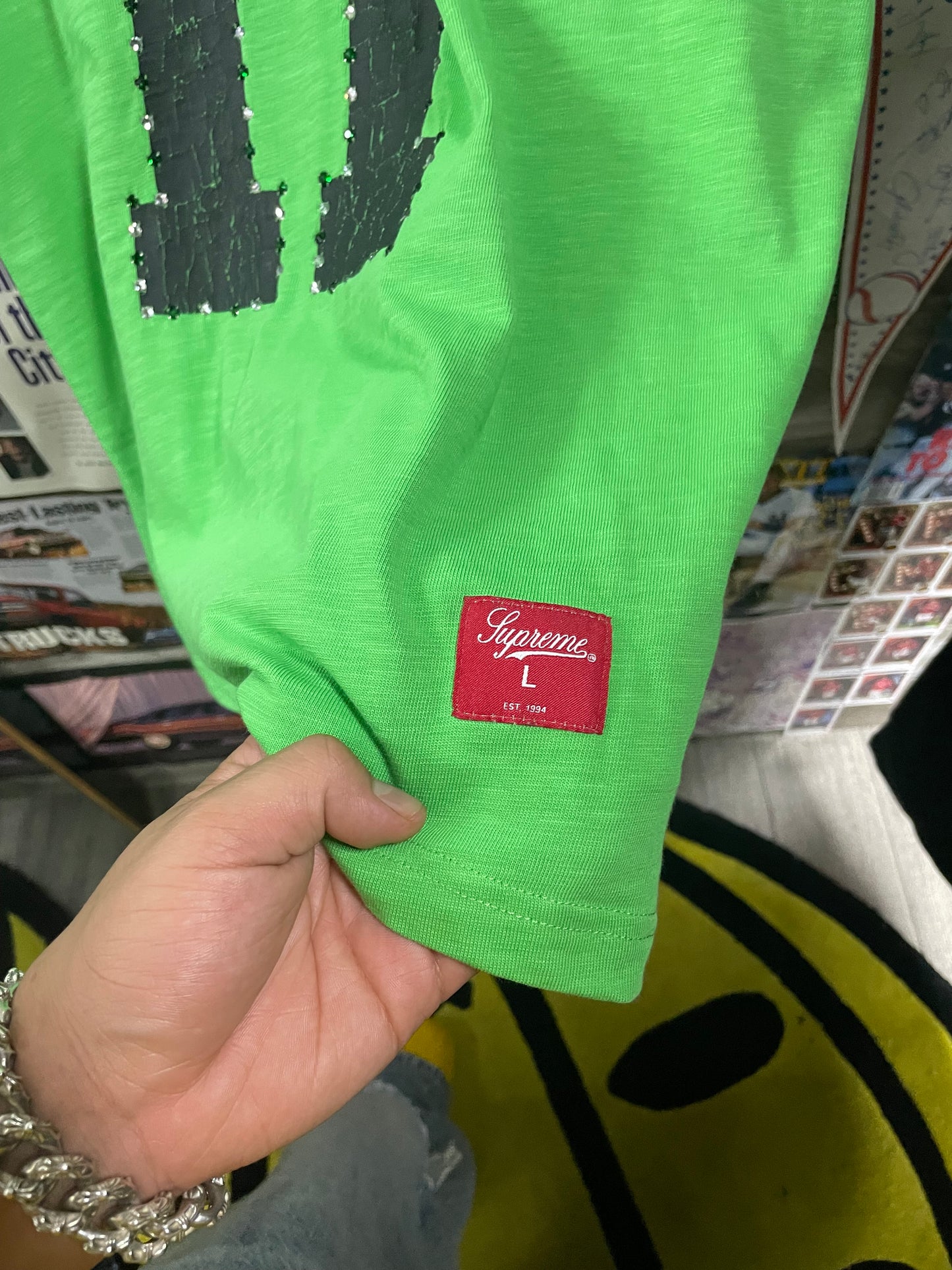 L - Supreme Studded S/S Football Top