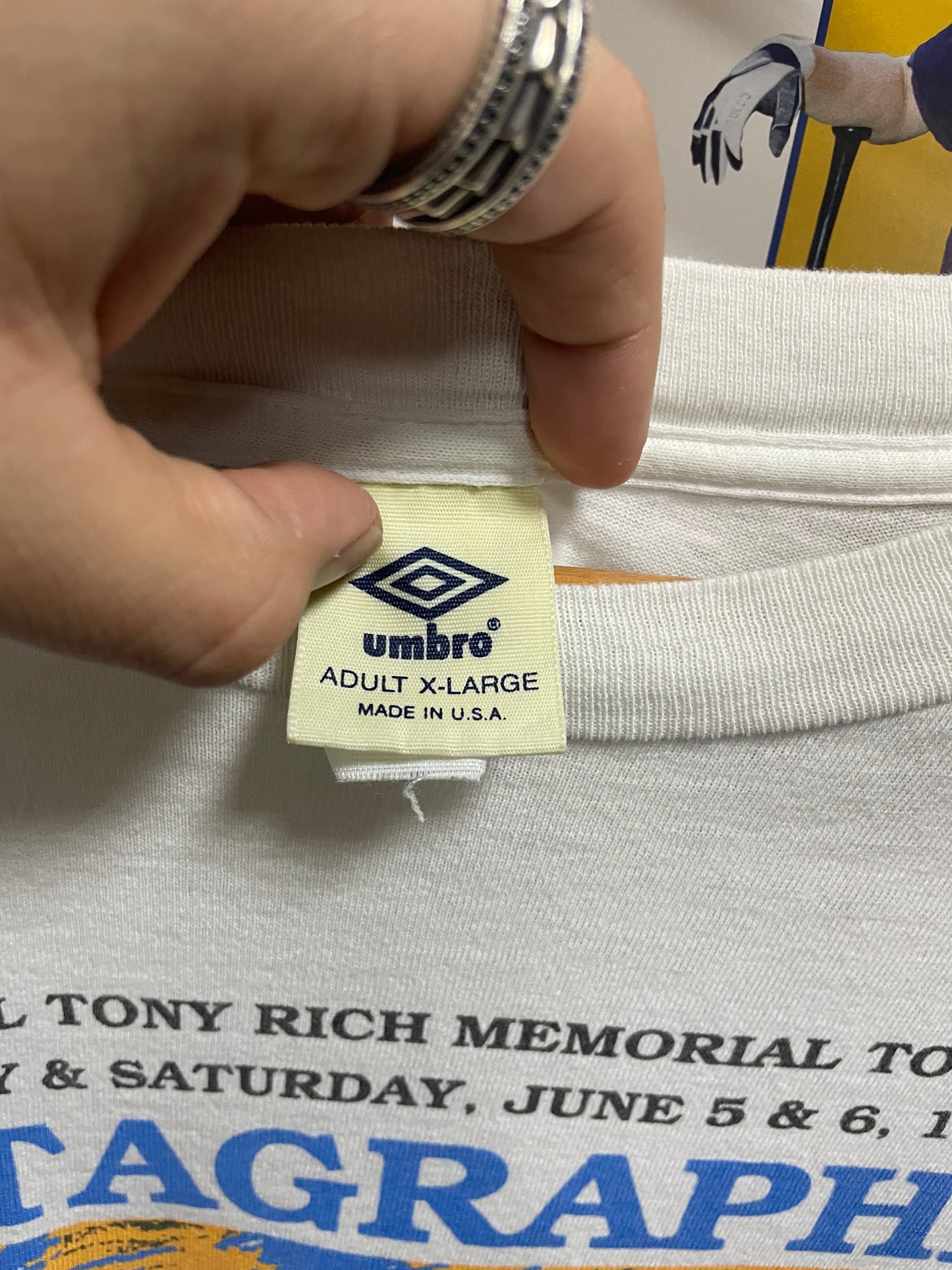 XL - Vtg Umbro Datagraphic soccer Tee