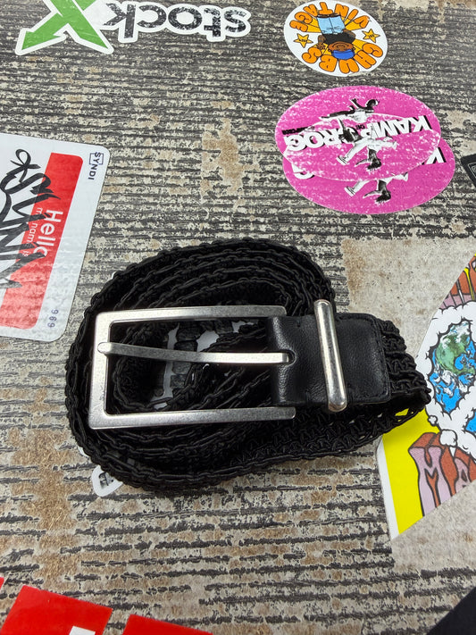 34- Bottega Veneta Woven Belt Black