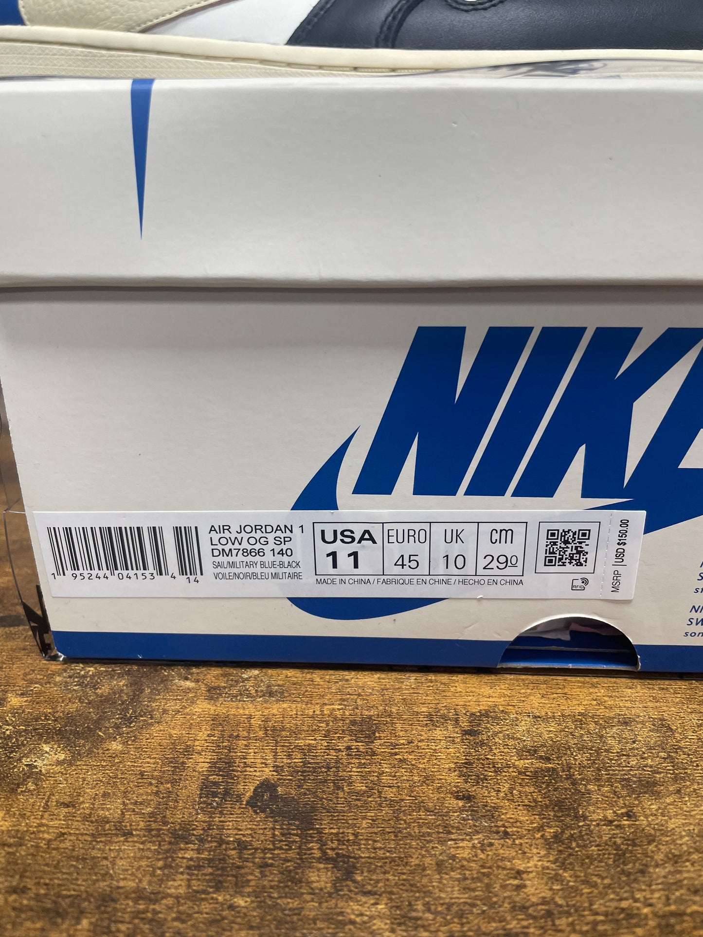 11 - Travis Scott x Fragment Design x Air Jordan 1 Low OG SP "Sail Military Blue"