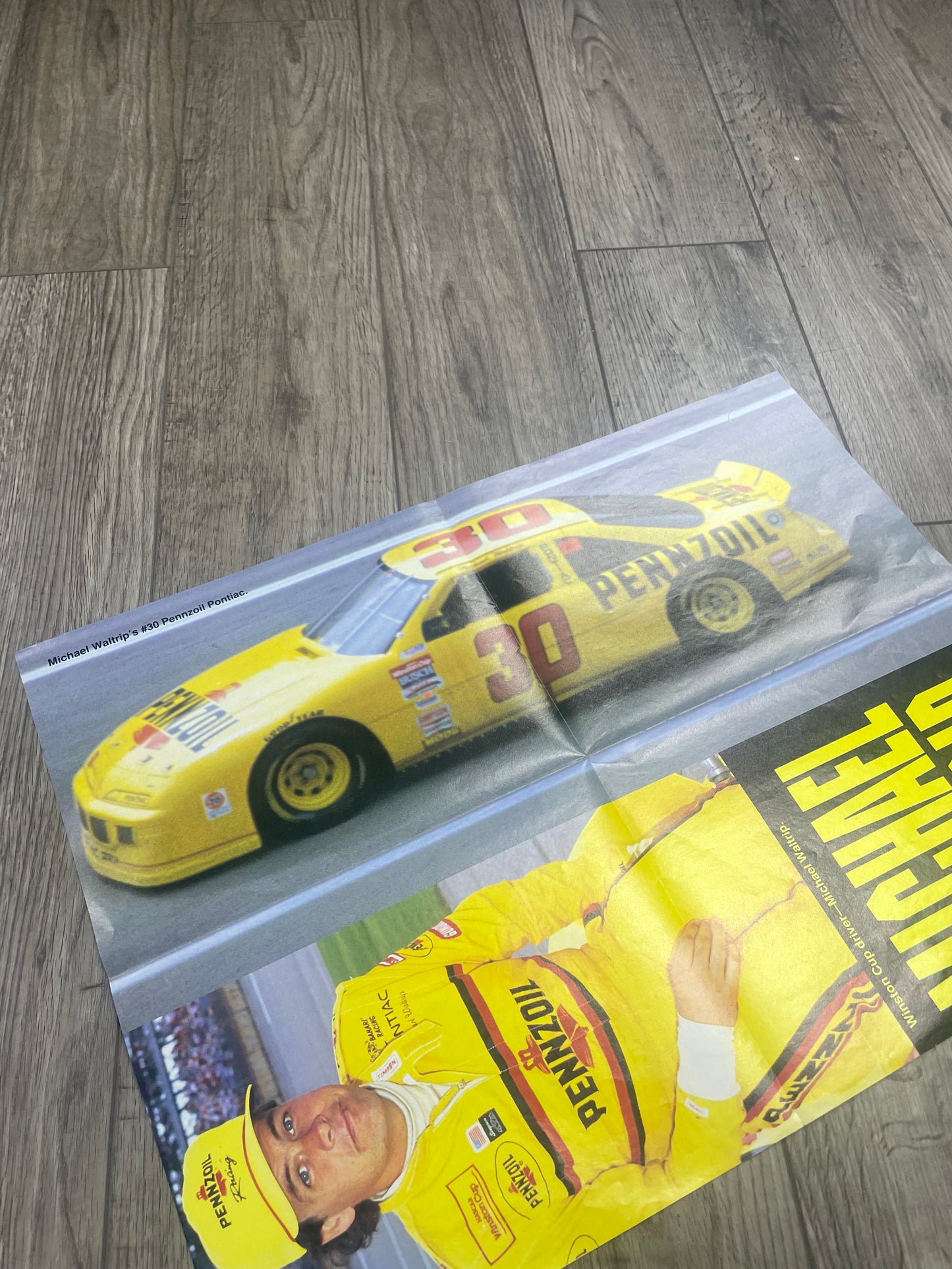 OS - Vintage Rusty Wallace & Michael Waltrip Double sided poster