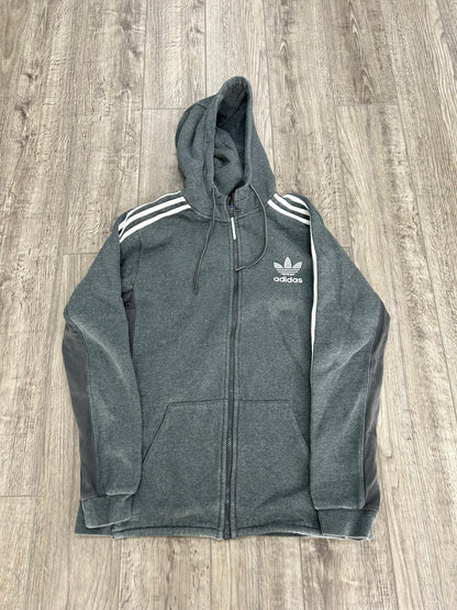 Adidas Grey zip Hoodie size M