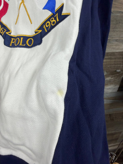 L- Polo Anniversary cross flags crewneck