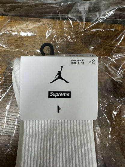 Supreme Jordan White Socks New