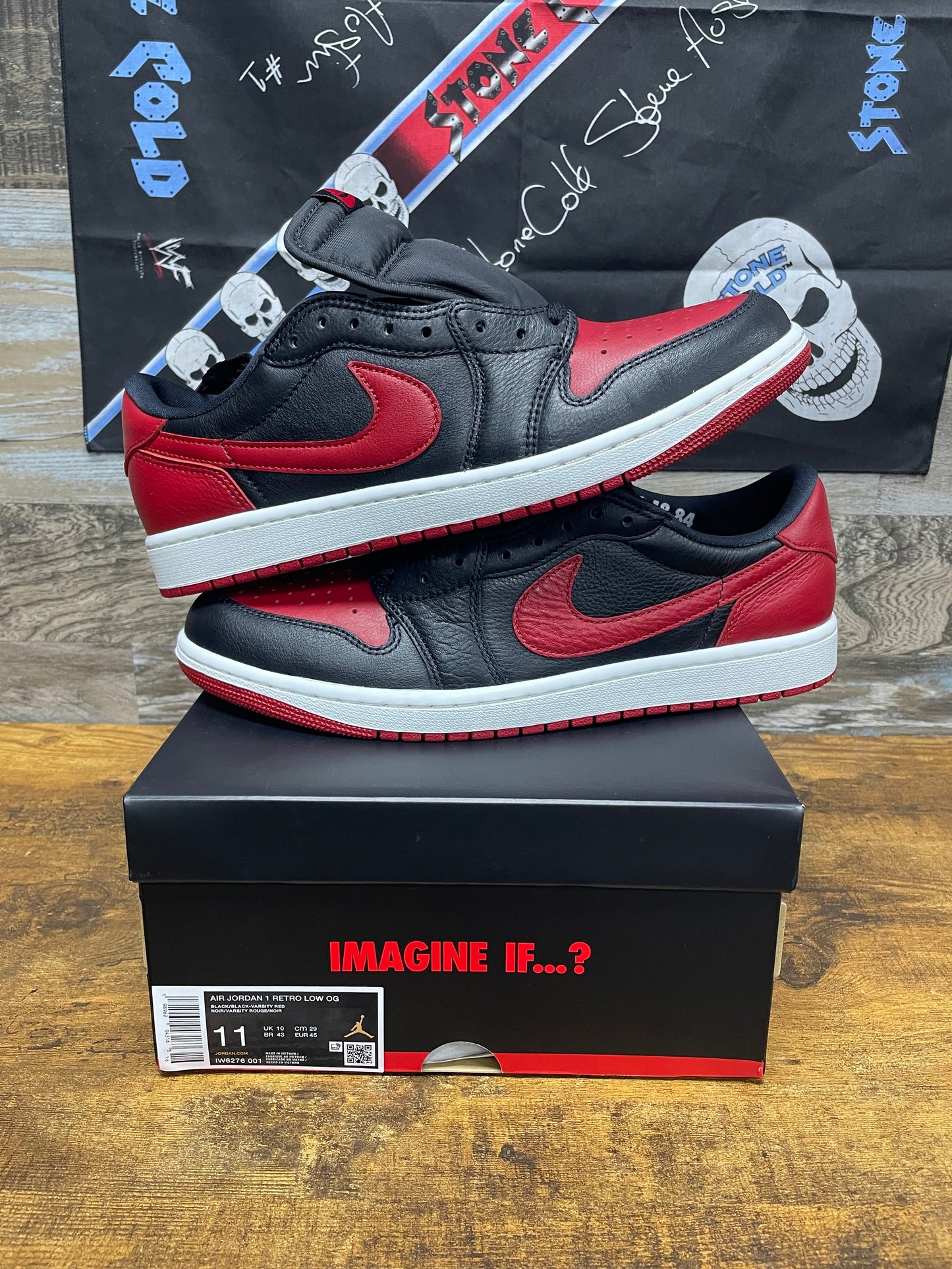 Jordan Low 1 Banned 2025 Size 11