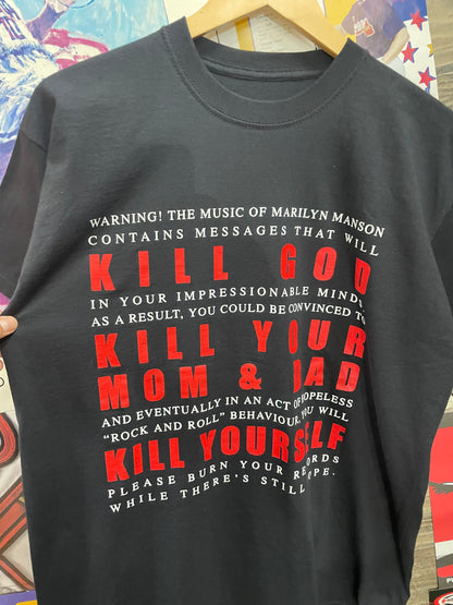 L - 1990s Marilyn Manson "Kill God" band t-shirt