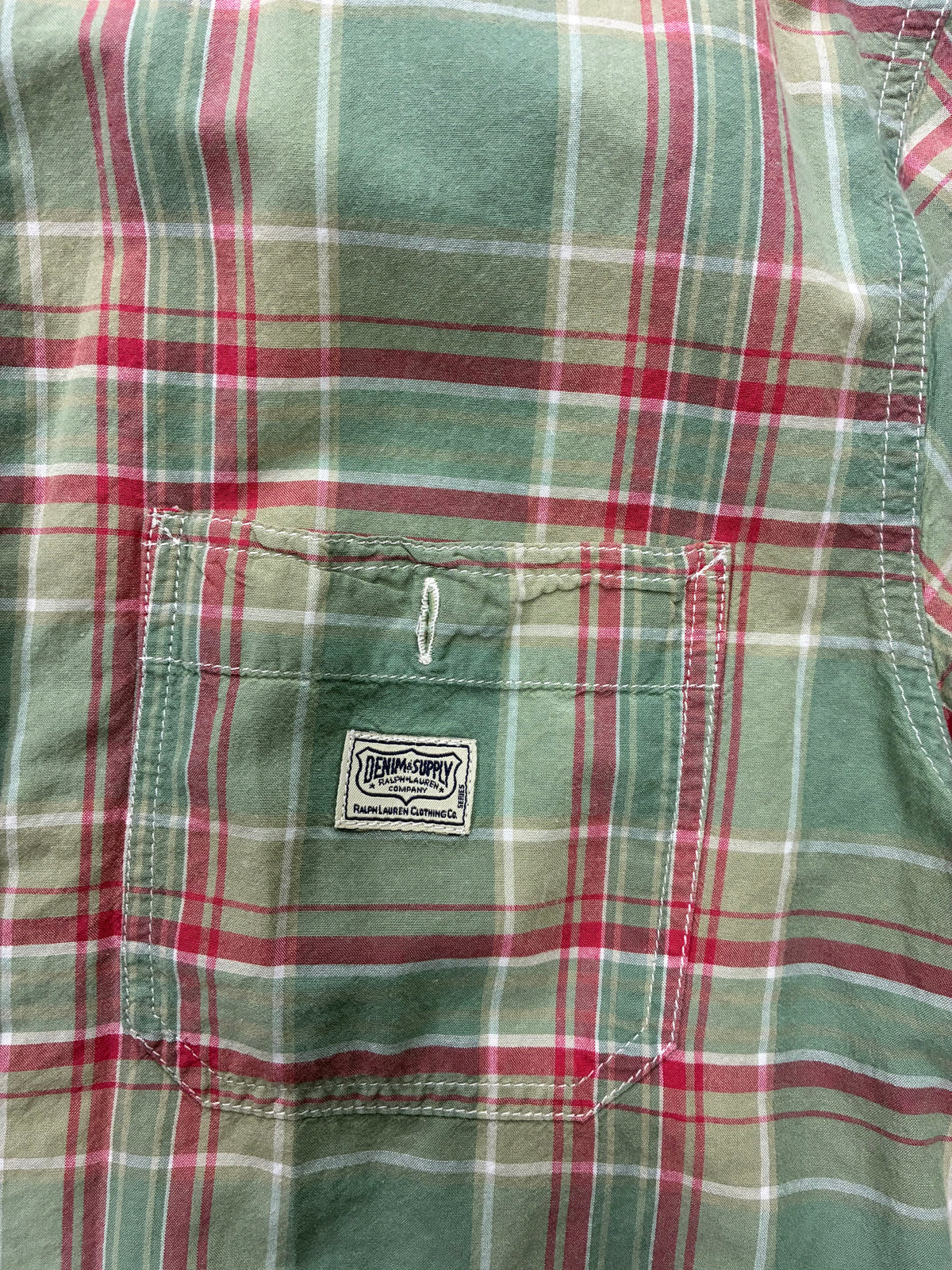 Denim & Supply Ralph Lauren Plaid Green Shirt L