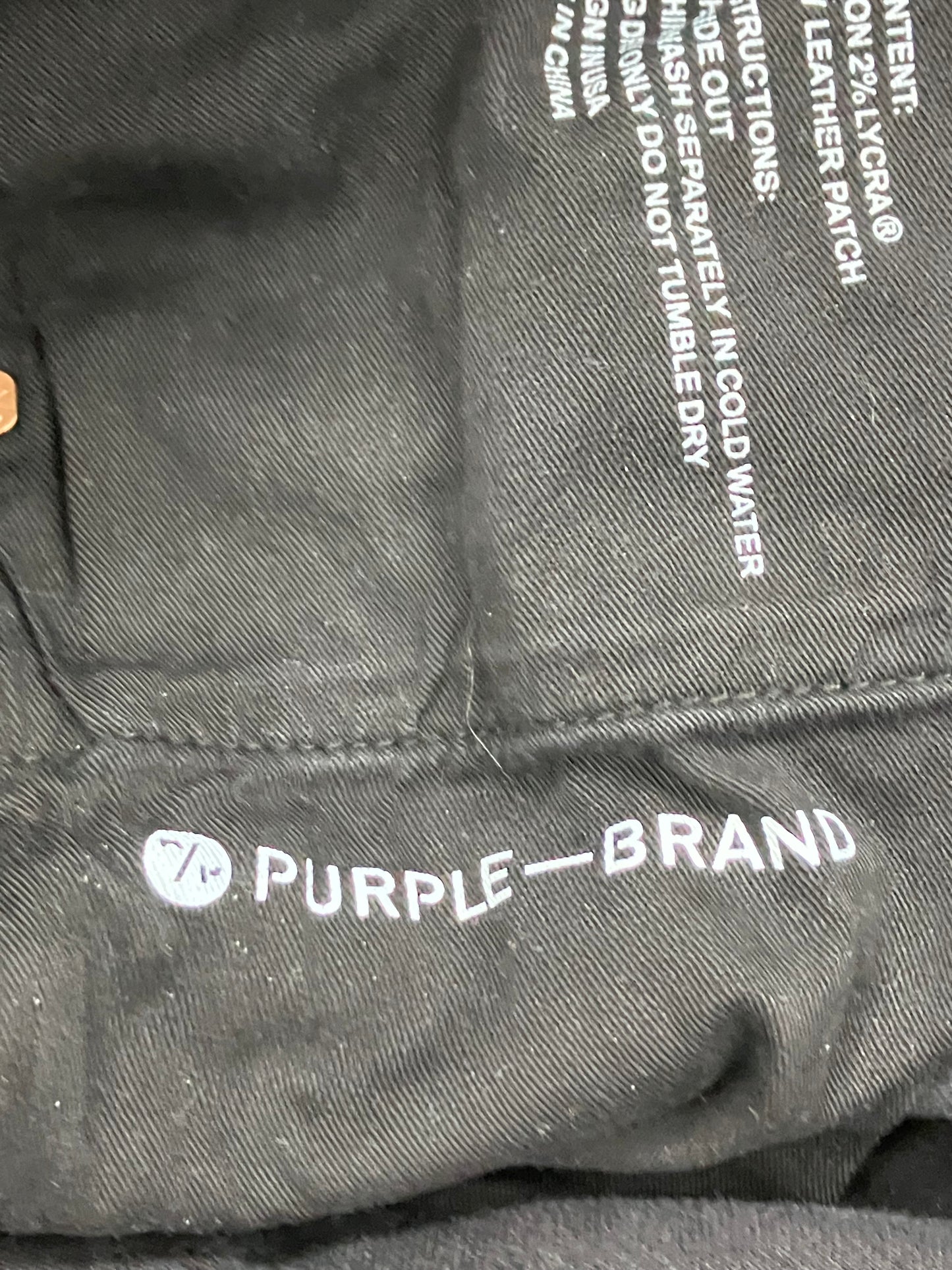 34 - Purple Brand Black Skinny Jeans