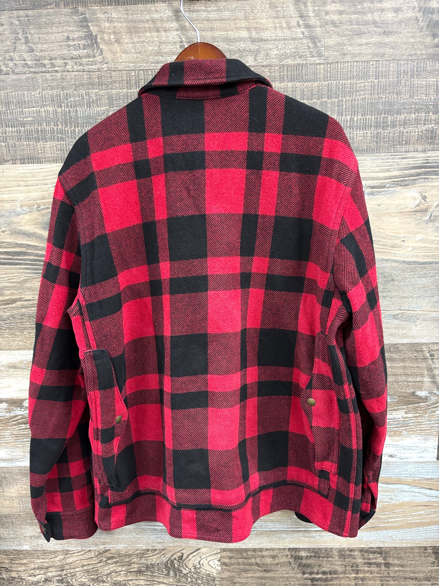 RRL plaid hunting jacket USA flag Large