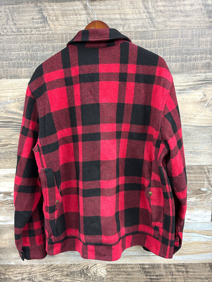 RRL plaid hunting jacket USA flag Large