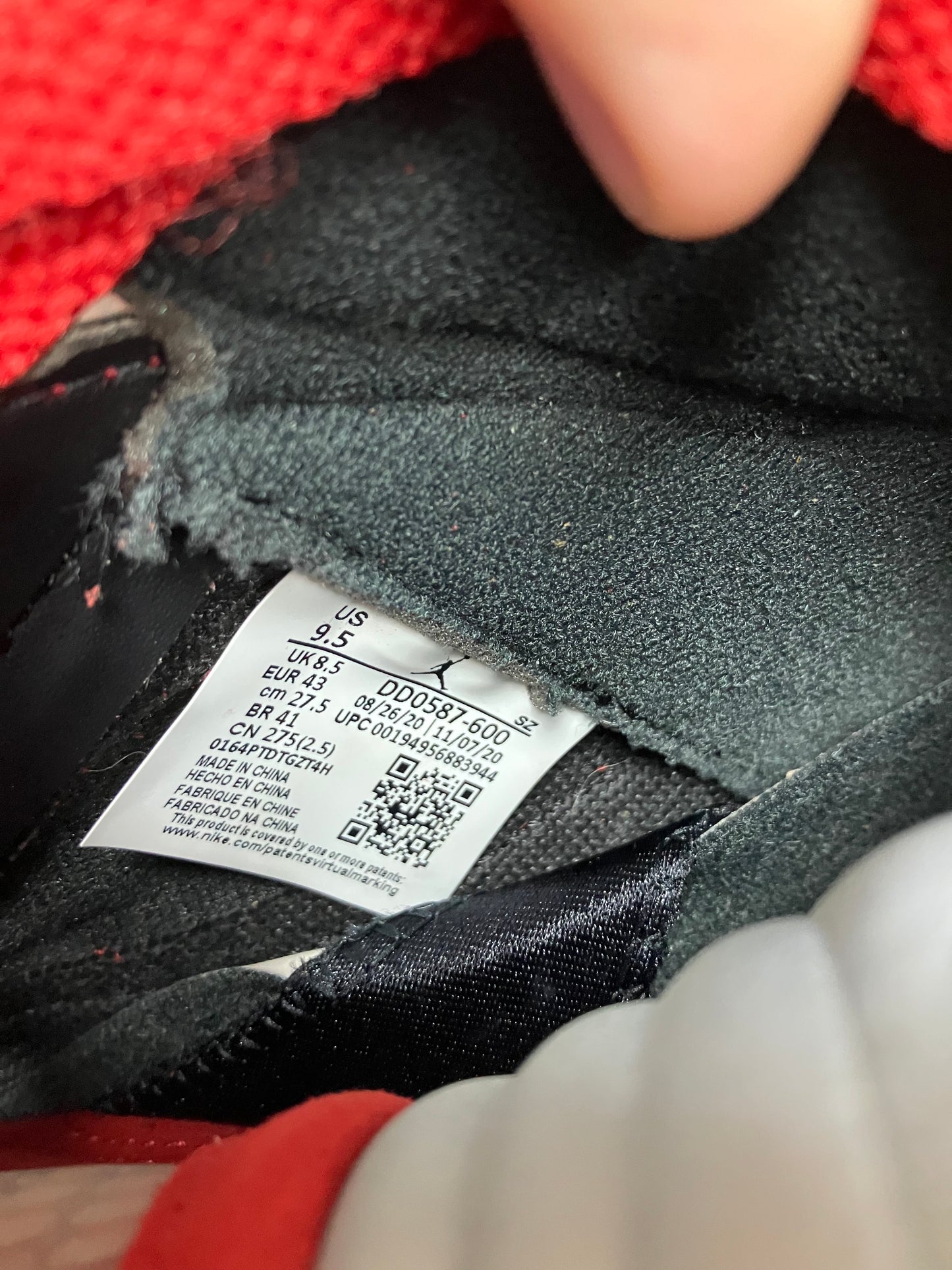 Jordan 5 Raging Bull Size 9.5