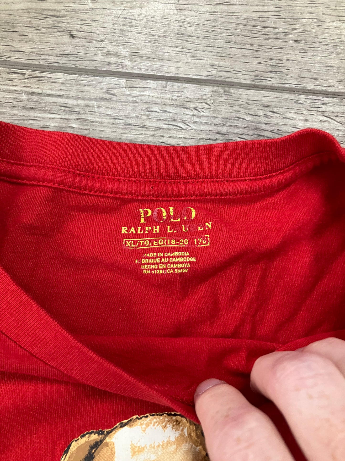 Polo Ski Bear Long Sleeve Size XL