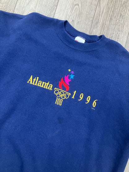 Atlanta ‘96 Olympics vintage navy blue crewneck XL