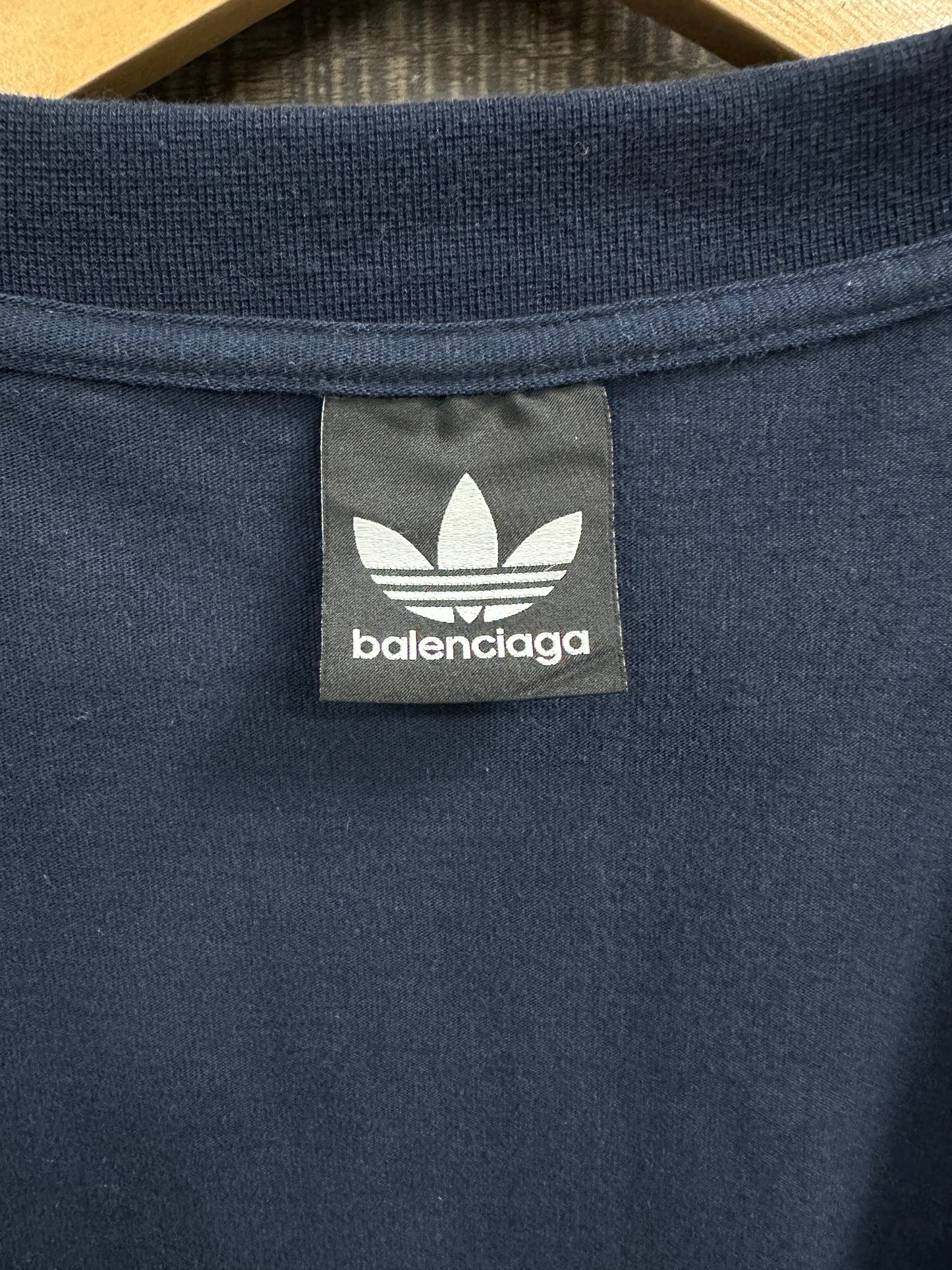 XL - Balenciaga Adidas Navy Tee