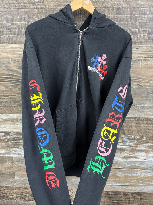 Chrome Hearts Multi Color Cross Zip Hoodie M