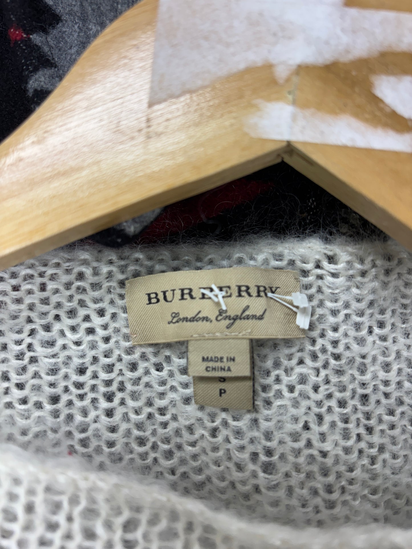 S- Burberry printed mohair sweater