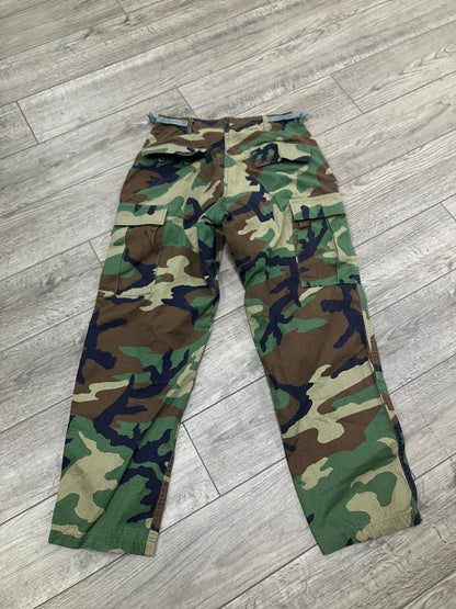 30-  Military Surplus woodland camouflage combat trousers