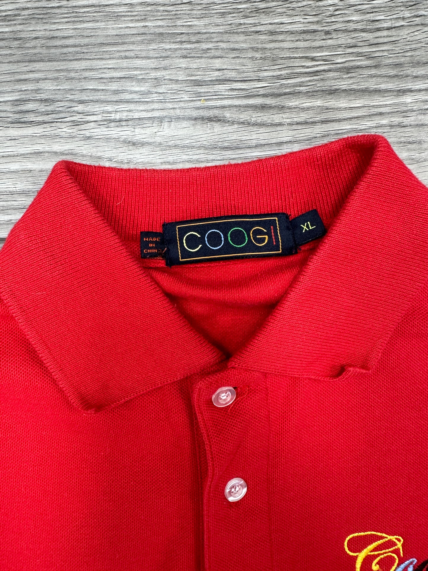 Coogi red polo L