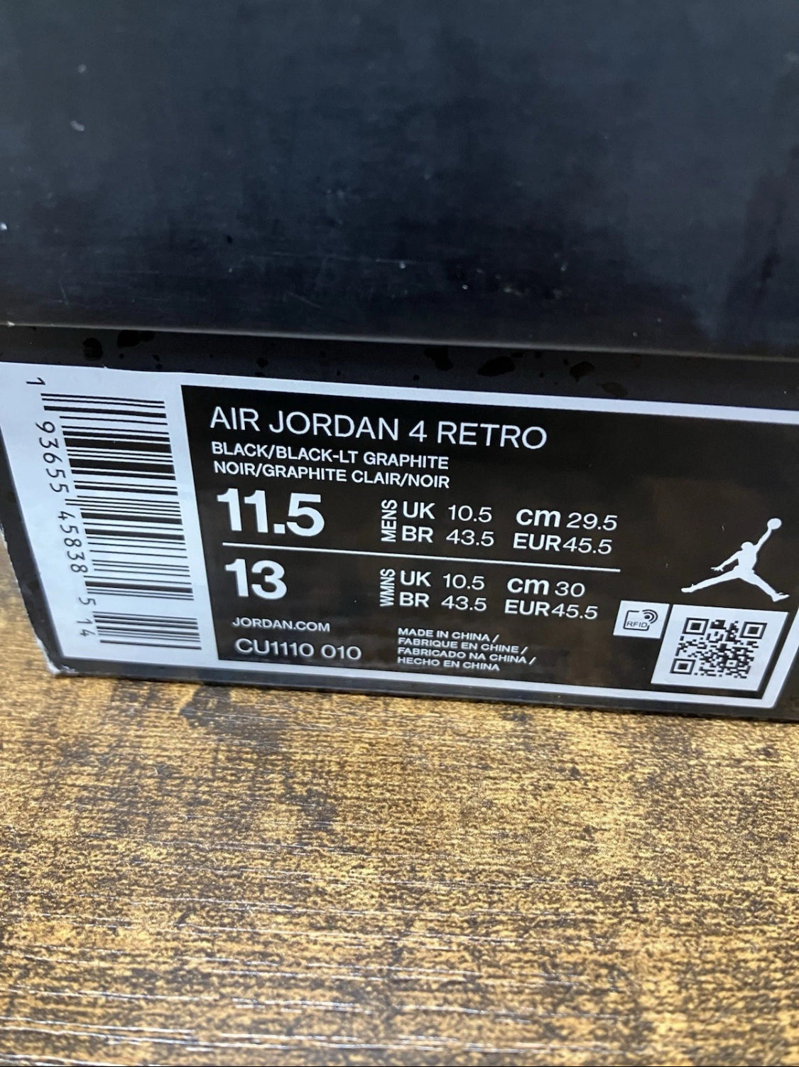 Jordan 4 Black Cats Size 11.5 New