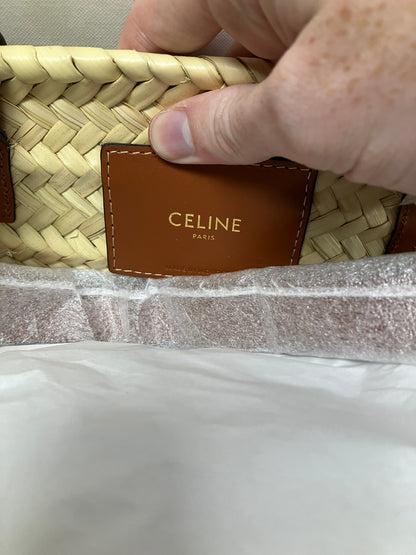 Celine Classic Panier in Palm Leaves Bag