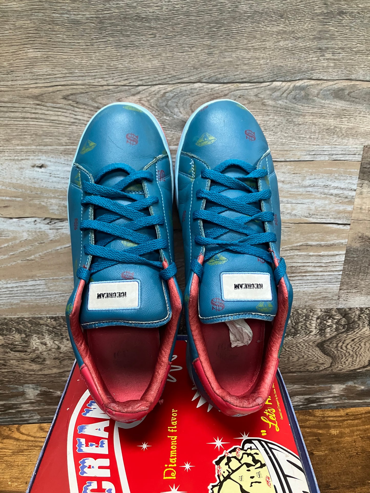 8.5-Billionaire Boys Club Reebok  Ice Cream Board Flip “Diamonds & Dollars”