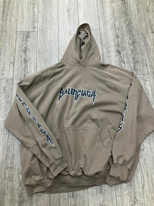 Balenciaga Metal Logo Hoodie Size 3