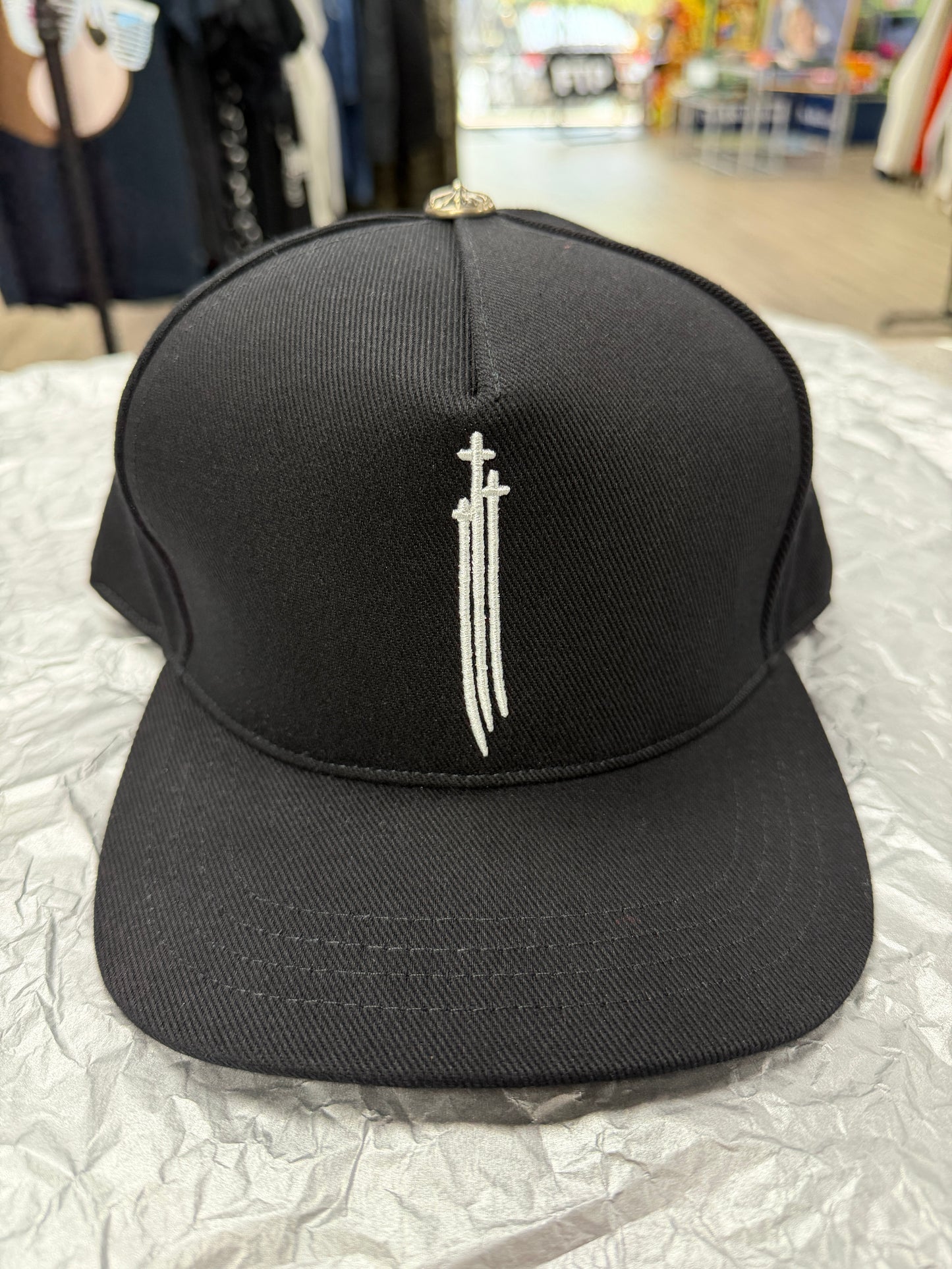 Chrome Hearts Cross Denim Hat black New
