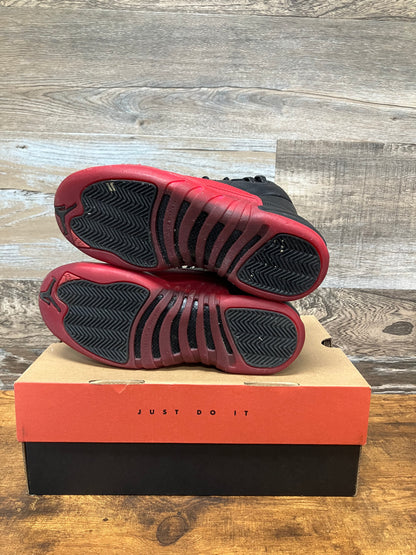 5.5y-Air Jordan 12 Black/Varsity Red ‘Flu Game’ 2016