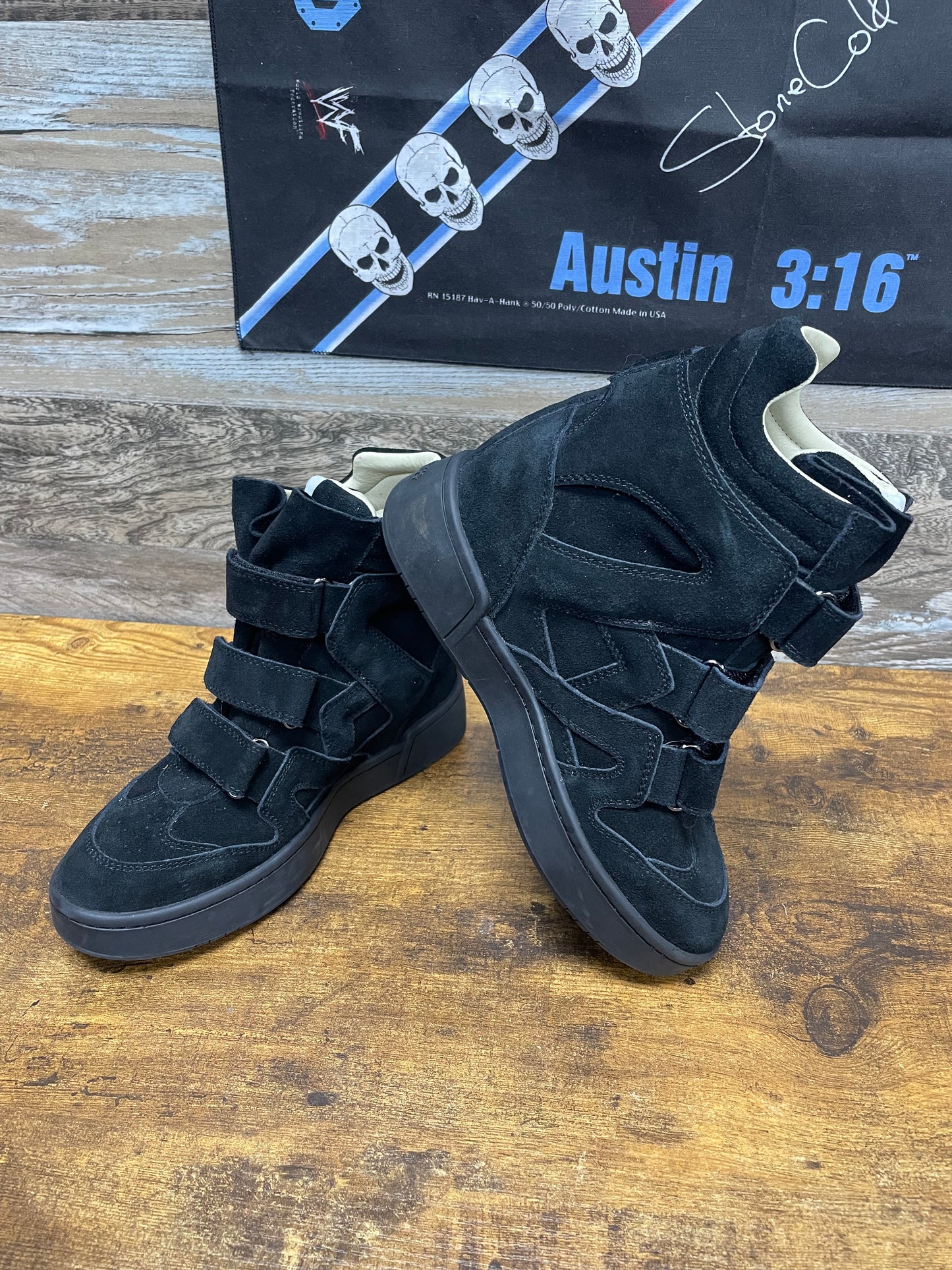 5.5 -  Isabel Marant IM3 Suede Wedge Sneakers
