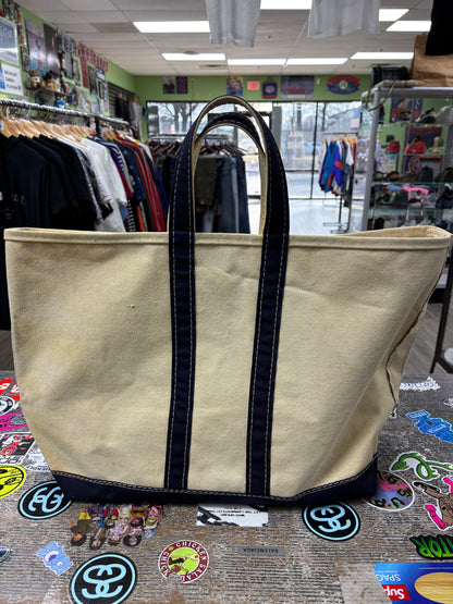 L.L. BEAN Boat and Tote 1980s bag Large Sawtooth Tag