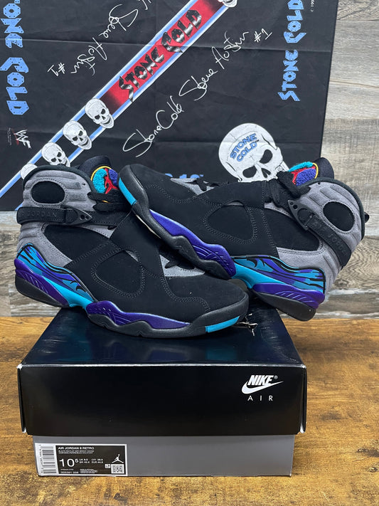 10.5 - Nike Air Jordan 8 Retro "Aqua" sneakers